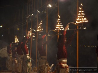 nightly celebrations on the Ganges