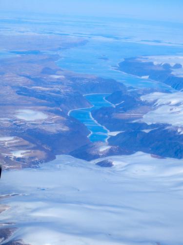 Flying over the North Pole, Arctic Circle