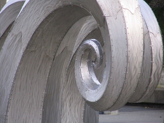 wave sculptures, Ballard Locks, Seattle