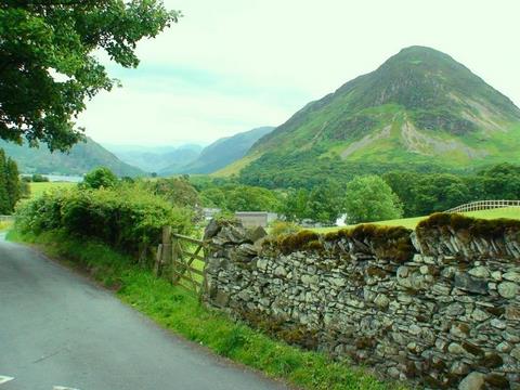 Country road in the Western Lake District near Crummock Water