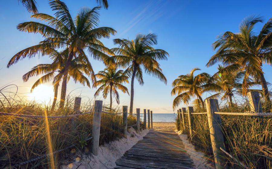 Famous passage to the beach Key West