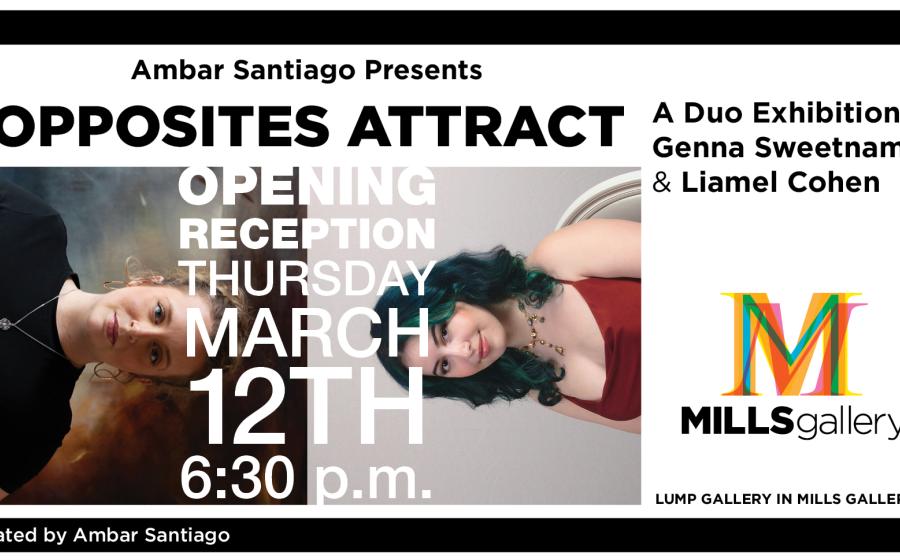 Flyer for art gallery exhibition at Mills Gallery Orlando