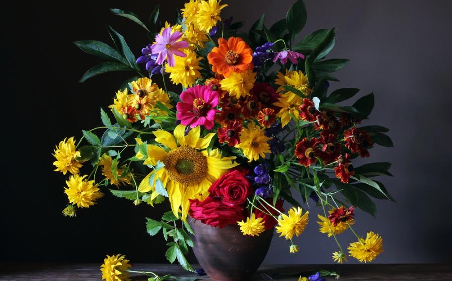 Bouquet from cultivated flowers