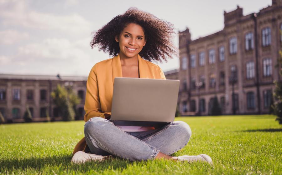 College student studying abroad