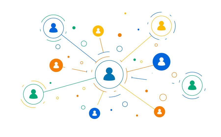 people connecting web diagram