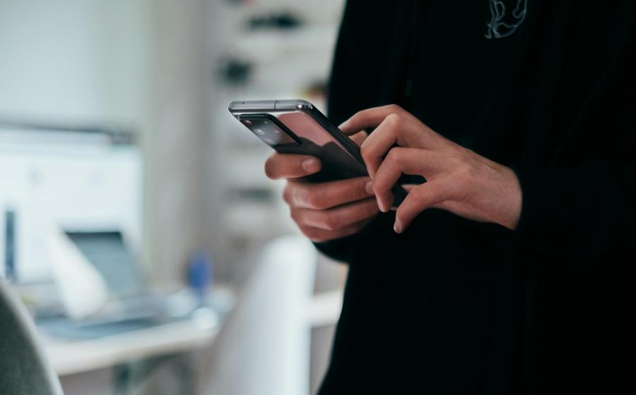 Person using their smartphone