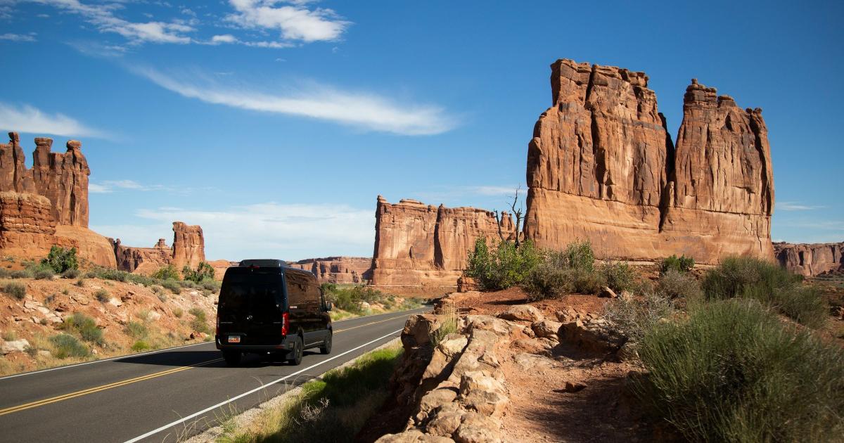 accessible van on a road trip