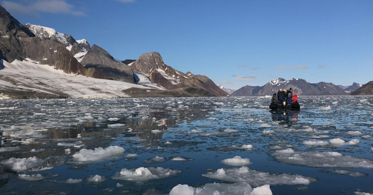 zodiac in Spitsbergen, Svalbard